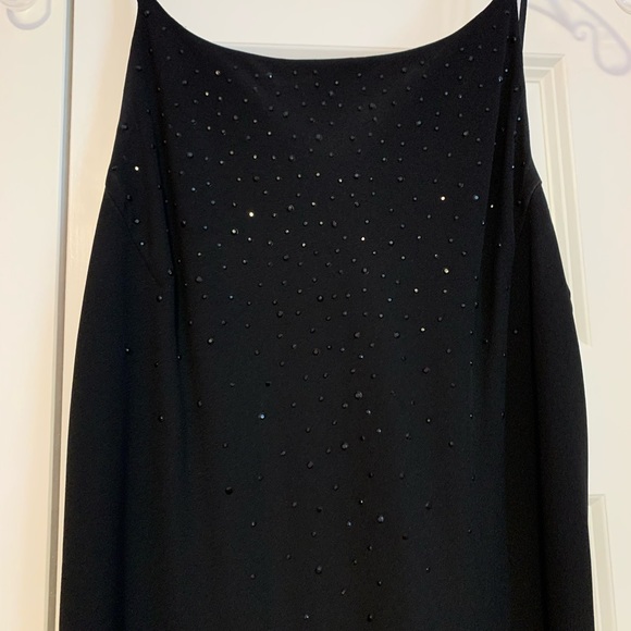 Black beaded long dress, size 10 - Picture 2 of 5